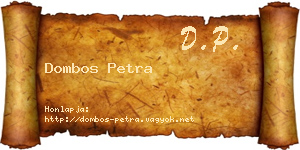 Dombos Petra névjegykártya